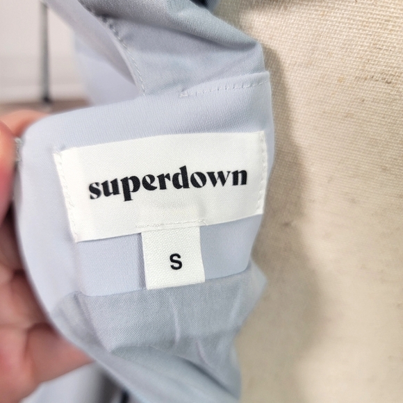 NWT Superdown Light Blue Halter Neck Open Back Mini Dress - Picture 16 of 16